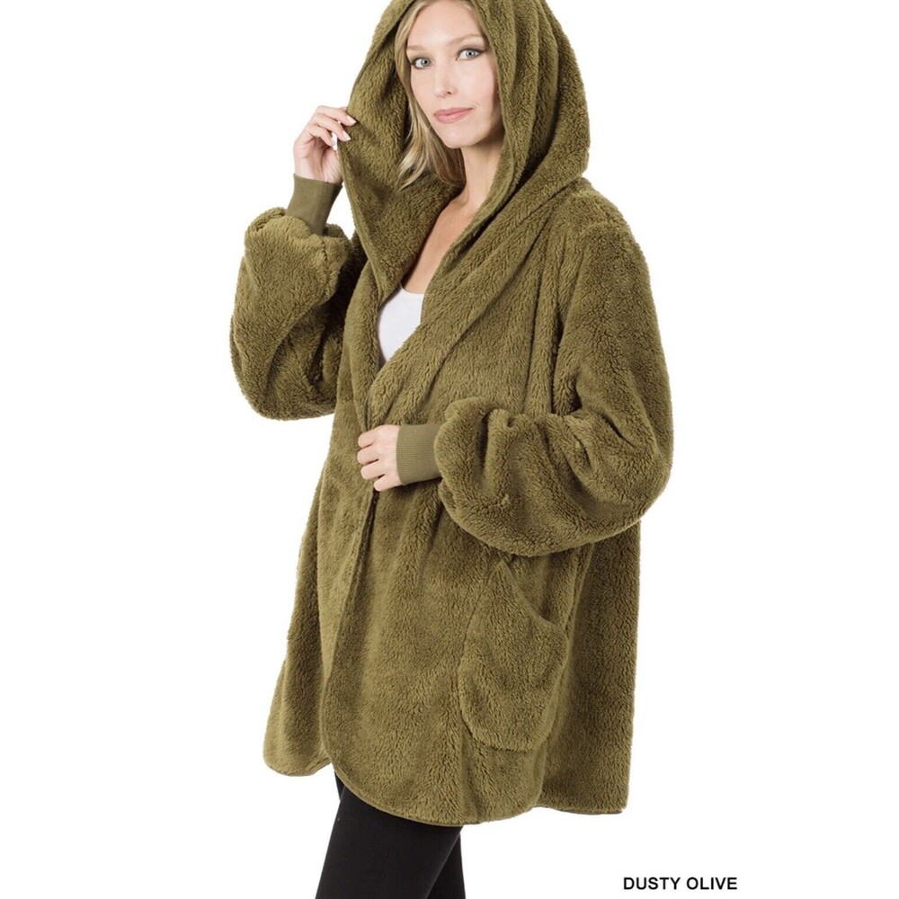 NWOT Zenana Outfitters SUPER Soft Sherpa Faux Fur Jacket small